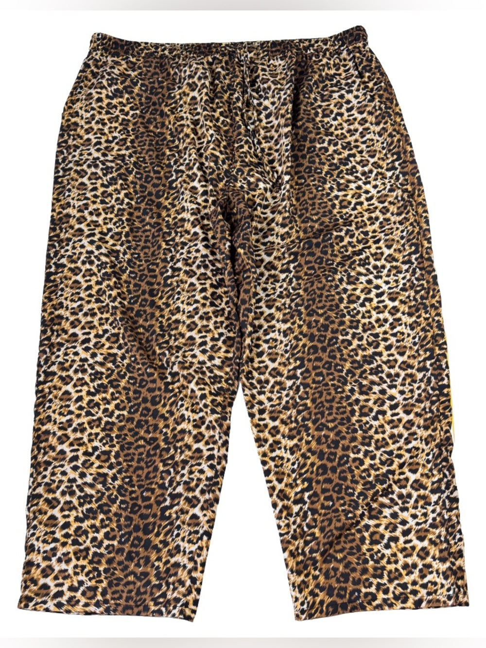 Angee Pants Womens Plus 4X Brown Cheetah Print Pockets Drawstring Polyester